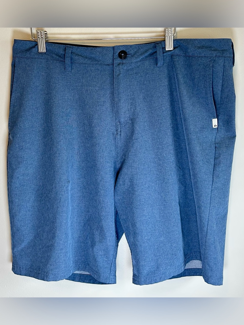 Quiksilver Amphibian Mens Shorts 36 Blue 4-Way Stretch Hybrid Board Walkshorts